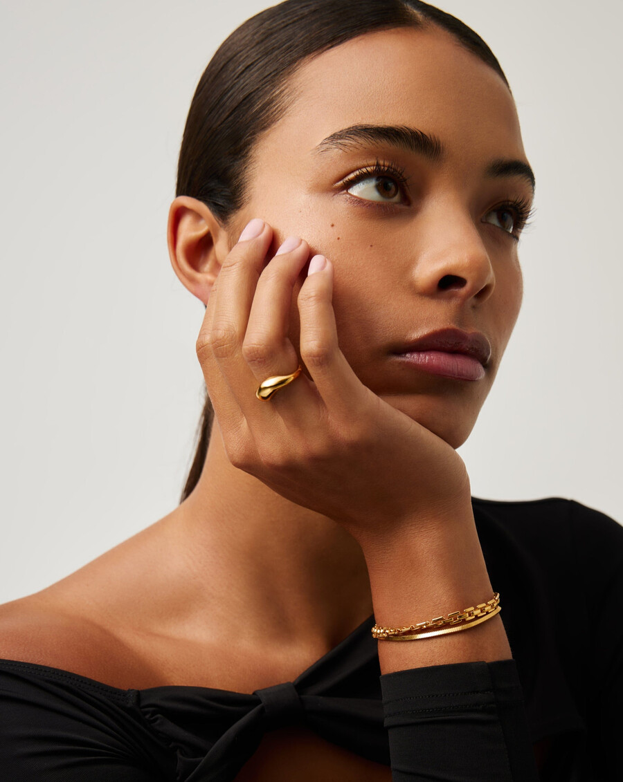 anillo apilable savi signature - oro