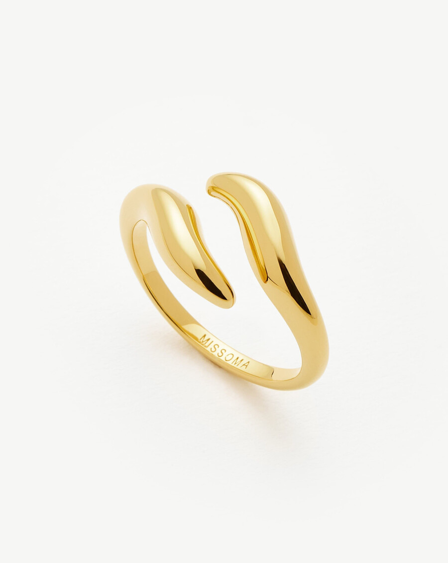 anillo abierto savi signature - oro