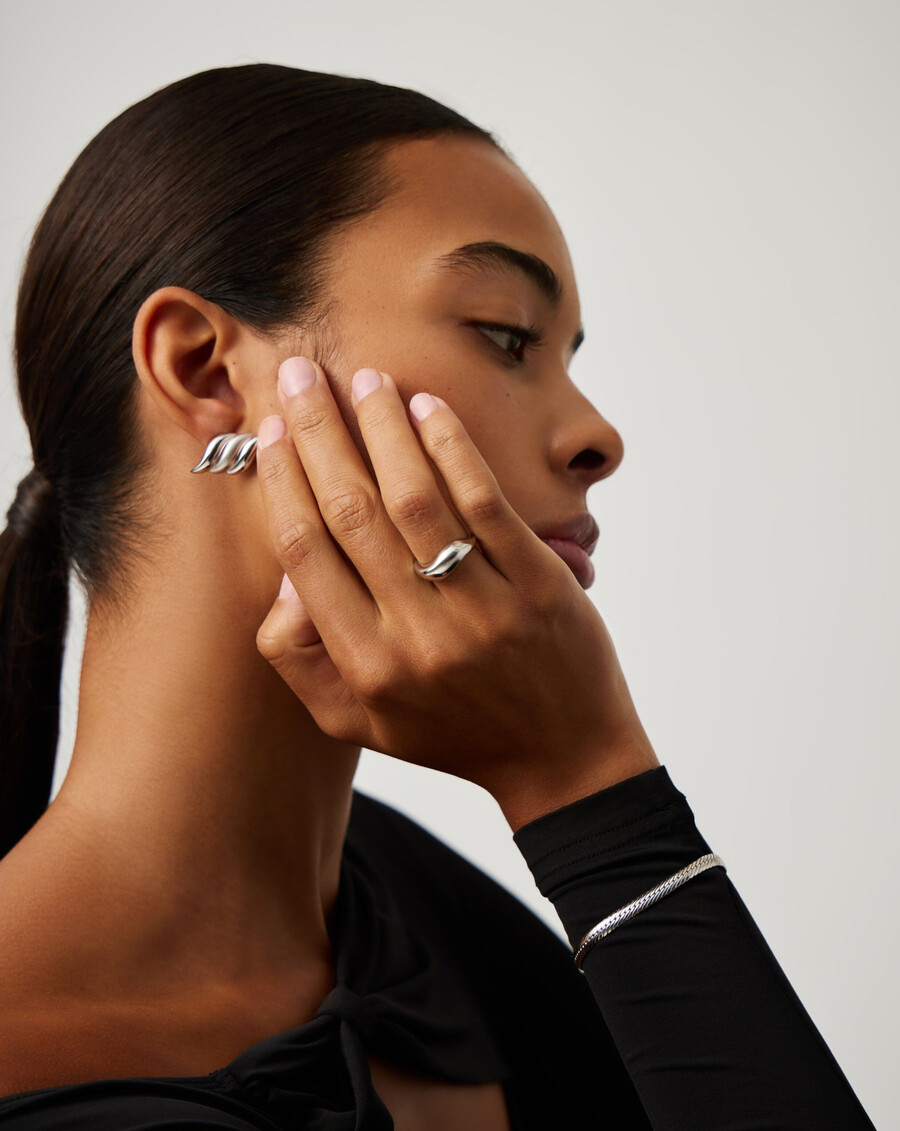 anillo apilable savi signature - plata de ley