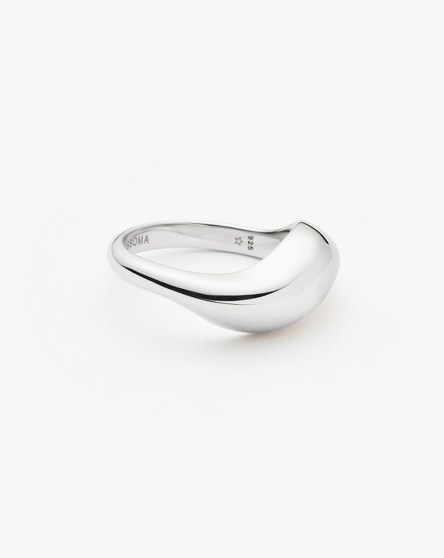 anillo apilable savi signature - plata de ley