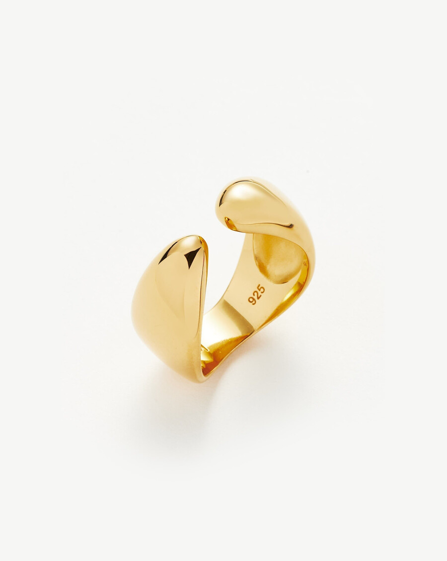 anillo apilable abierto escultural savi