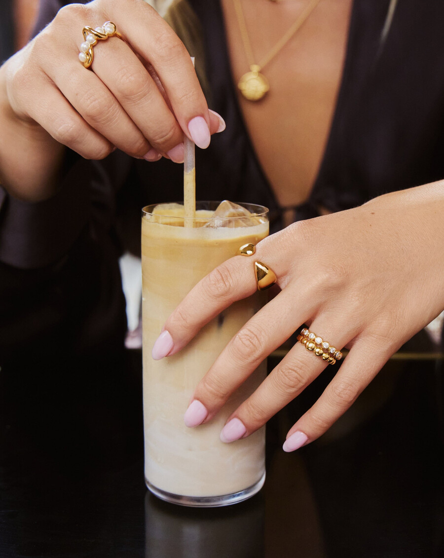 anillo apilable abierto escultural savi