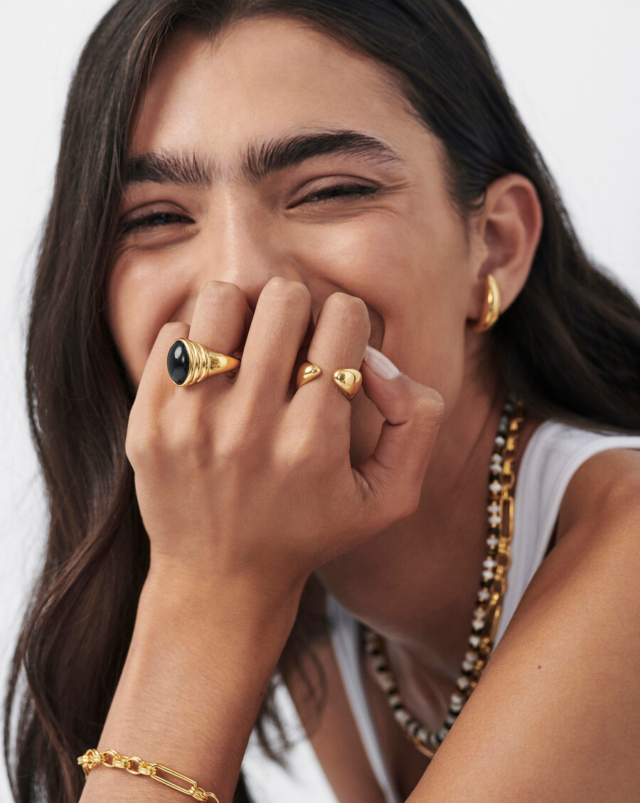 anillo apilable abierto escultural savi
