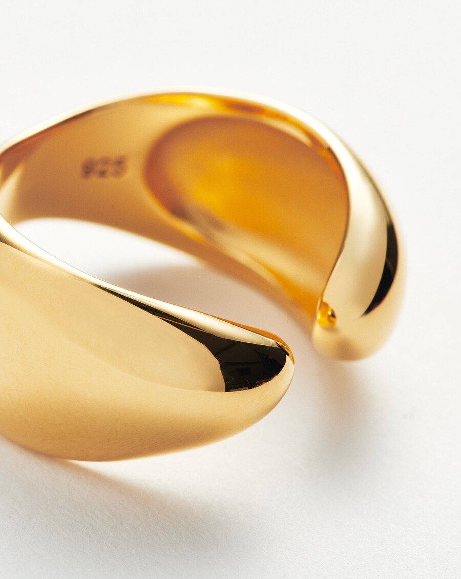 anillo apilable abierto escultural savi