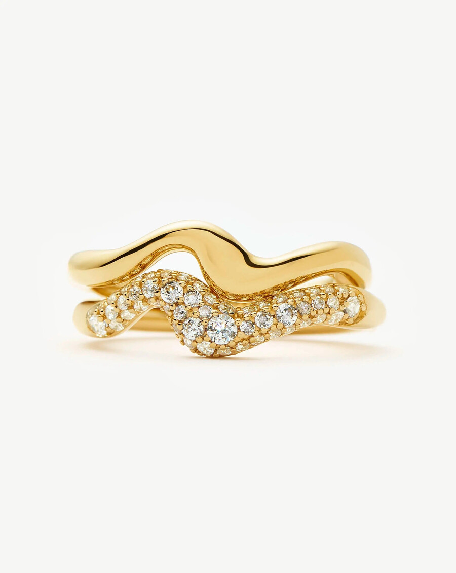 anillo apilable fundido - orocirconita cúbica