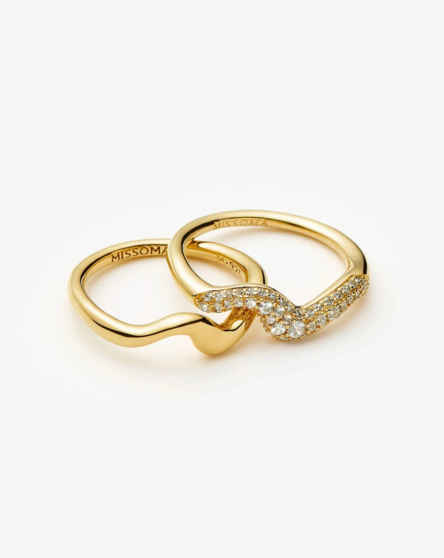 anillo apilable fundido - orocirconita cúbica